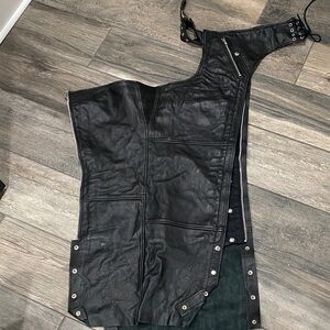 Women's Black Leather Vest